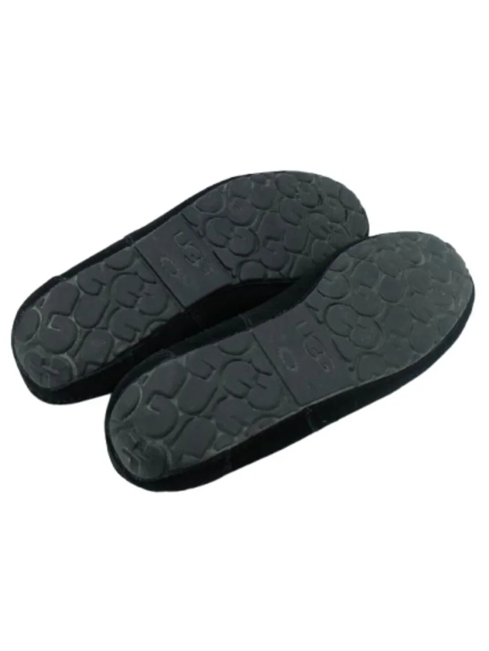 UGG~Alder~BLACK SUEDE SHEARLING LINED MEN'S MOCCASIN SLIPPER SHOES Sz 9 Near New